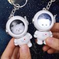 Cartoon Spaceman Light Glowing Keychain -Creative,Couple Gifts - Luminous Starry Bear Key Chain - For Car Keyring, Bags - Decoration Pendants - Cute Bear,Cat Space Astronaut.