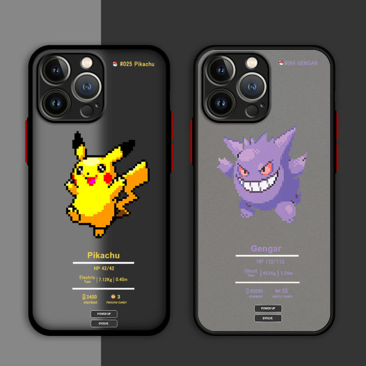 Cartoon Gengar Pokemon Case For Apple iPhone 11 13 15 Pro