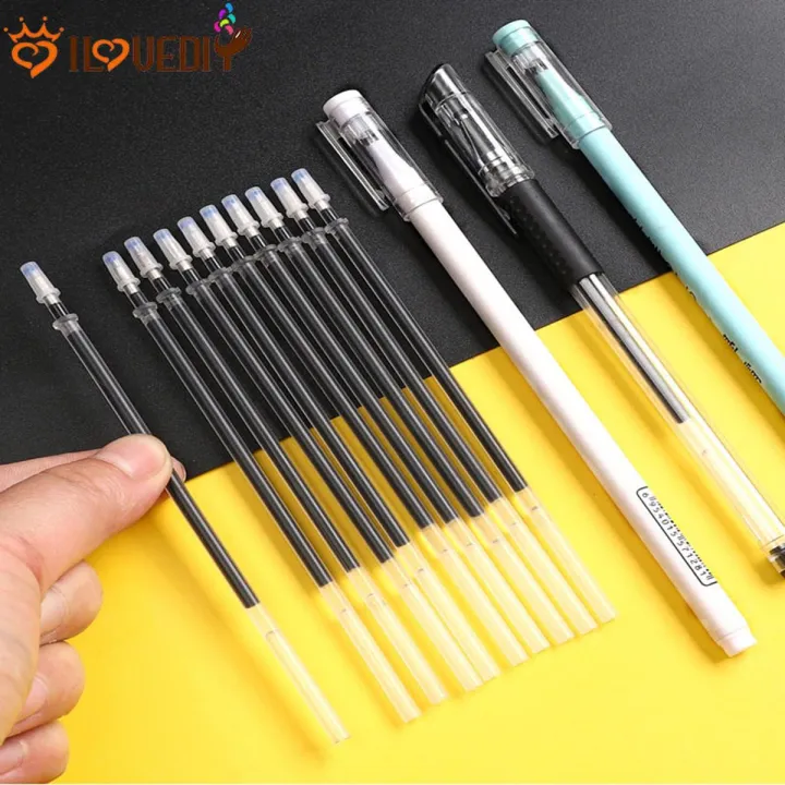 New 0.5mm Claic Blue Red Black Ink Replaceable Refill Neutral Pen ...