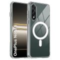 For OnePlus Nord 5 MagSafe Compatible Shockproof Transparent Slim Fit Wireless Charging supported Frosted Border Phone Back Case Mobile Cover-EGL.