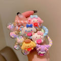 Korean Cartoon Bracelet Sanrio Hair Ring Simple Fashion Women's Elastic Hair Rope Versatile Color Ponytail Rubber Band.