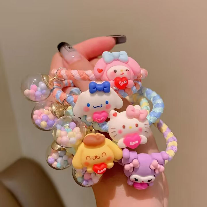 Korean%20Cartoon%20Bracelet%20Sanrio%20Hair%20Ring%20Simple%20Fashion%20Women's%20Elastic%20Hair%20Rope%20Versatile%20Color%20Ponytail%20Rubber%20Band%20-%20Image%203