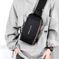 Multifunction Patent Leather Chest Bag ,  Waterproof Men Crossbody Bag Anti-theft Travel Bag Male USB Charging Chest Bag Pack Anti-theft Travel Bag Male USB Charging Chest Bag Pack. 