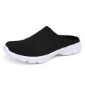 Men New Summer Mesh Casual Shoes Outdoor Breathable Half-pack Slippers Men's Women's Flat Bottom Fashion Couple Walking Shoes. 
