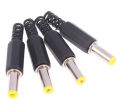 10-PCS DC Barrel Power Jack Connector 5.5mm x 2.1mm Male - Panel Mount Adapter for Power Supply. 