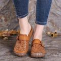 Factory direct foreign trade women's shoes 2023 new flat bottom hole shoes independent station retro twisted Baotou women's half drag.