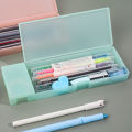 Multi functional, minimalist, and high-quality MUJI matte case, PP plastic storage pencil case. 