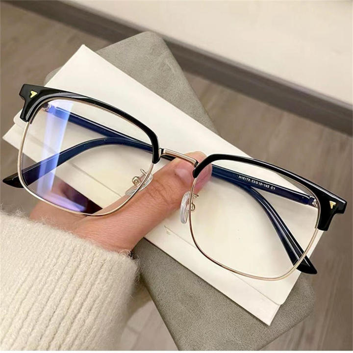 Square Frame Eyeglasses Fashion Shades Computer Glasses Blue Light Glasses for Computer Use Gaming Reading Women and Men Digital Devices Daraz .bd