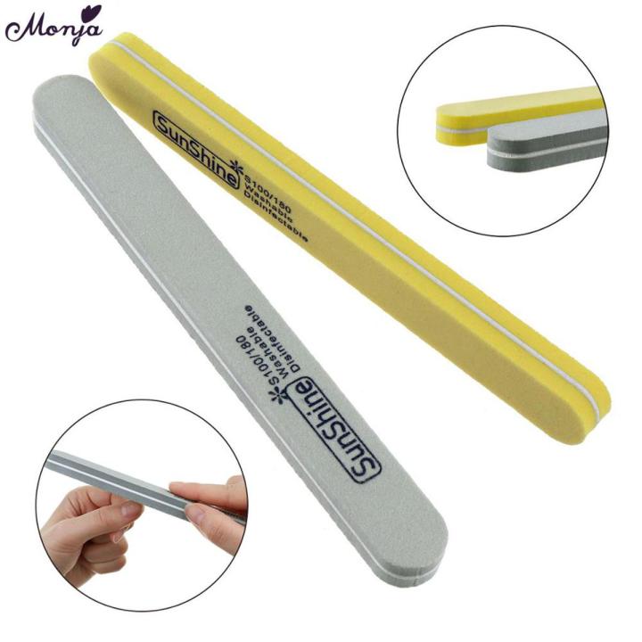 【The Edge of Beauty】New 100/180 Nail Art Buffer Double ide anding Polihing Grit Nail File Nail Buffing Grinding Manicure Tool