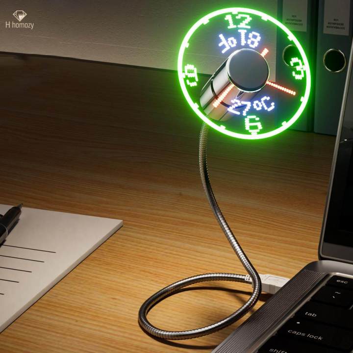LED%20USB%20Clock%20Fan%20Office%20Gadgets%20Temperature%20Display%20for%20Desktops%20Laptops%20-%20Image%202