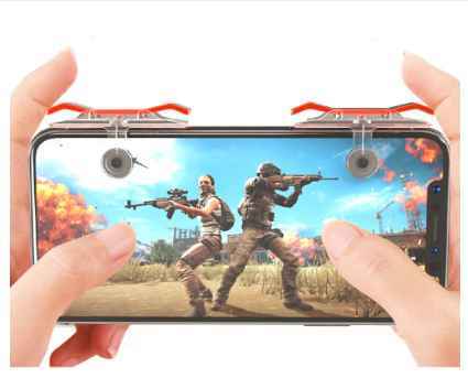 ( Double Finger ) Mobile Phone Gaming Trigger Gamepad PUBG Button ...