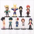 9pcs/Set Anime My Hero Academia Figure Izuku Midoriya Shouto Todorok Bakugou Katsuk PVC Action Model Collection Toy Gift. 