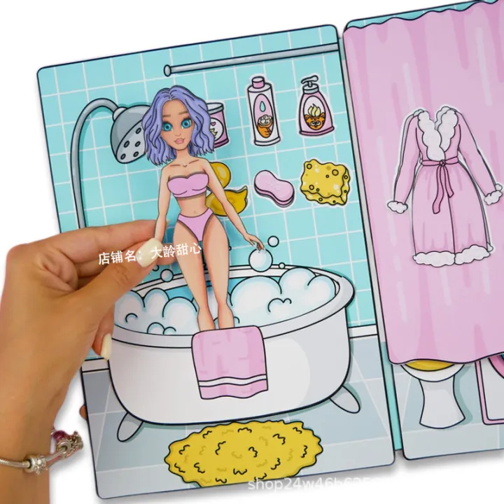 Dollhouse%20girl%20dress%20up%20quiet%20book%20bean%20bean%20book%20children's%20puzzle%20kindergarten%20handmade%20diy%20finished%20toys%20-%20Image%204