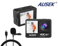 Ausek Wifi 4K Wifi 60Fps Ultra Hd Waterproof Sports Action Camera - External Microphone And Remote Included by DRONE ZONES. 