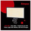 Simpex LED 360 - Super Slim - Professional LED Video Light with Battery F550 and Charger. 