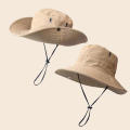 Quick-Dry Sun Hat  Mens Outdoor Breathable Safari Hat Wide Brim Lightweight Bucket Cap for Hiking Fishing Travel Beach Gardening. 