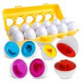 6Pcs Baby Educational Toy Smart Egg Toy Shape Matching Puzzle Games Sorters Toys Montessori Eggs Toys For Kids Children 2-5 Year. 