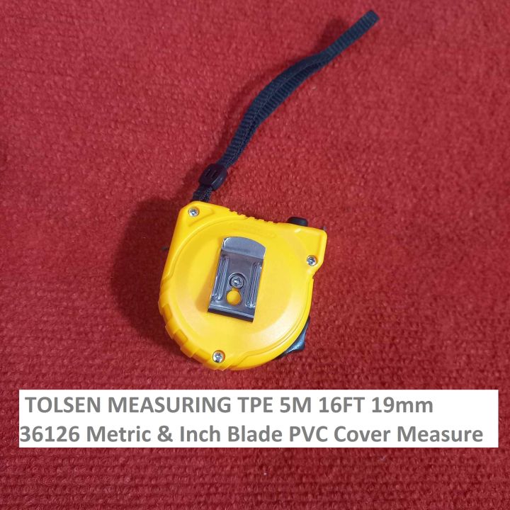TOLSEN%20MEASURING%20TPE%205M%2016FT%2019mm%2036126%20Metric%20&%20Inch%20Blade%20PVC%20Cover%20Measure%20Tools%20Tape%20Pocket%20Locking%20Measuring%20Tape%20Belt%20Clip%20-%20Image%206