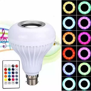 Smart Led Remote Control Bluetooth Speaker Music Bulb - AC 220V, RGB remote control Bluetooth music bulb lamp, Led Music Bulb With Bluetooth Speaker - Pin System
