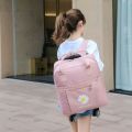 New Style Can Back Trolley Travel Bag Female Hand-Held Luggage Bag Cute Large Capacity Student Draw-Bag Waterproof Boarding Bag. 