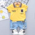 Comfortable for kids and stylish polo t-shirts and denim pants combo sets - Very Appealing - In line with current fashion trends.