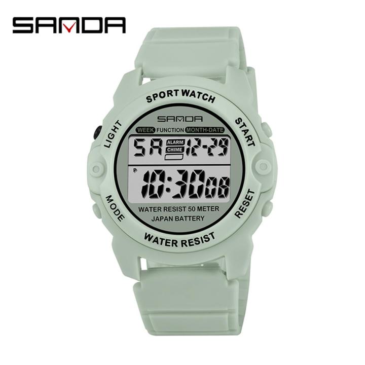 SANDA Waterproof Women Watch Multifunctional Sports Fashion Luxury Brand Digital Outdoor Men Watch 6003