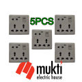 5pcs 8 Pin Multi with 2 Pin and Dual 3 Pin Combined Function Universal Socket with Switch 8Pin Multy.