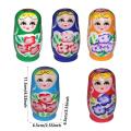 Russian Nesting Dolls Matryoshka Handmade Wood Matryoshka Dolls Wood Stacking Toy Toddler Doll For Kids Gift Halloween Wishing.
