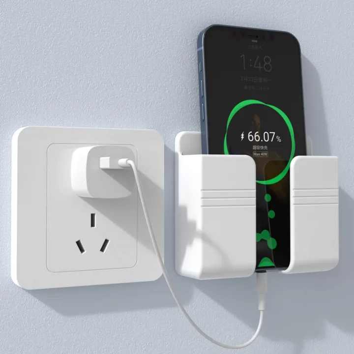 Wall%20Phone%20Holder%20For%20Phone%20Mounted%20Storage%20Box%20Remote%20Control%20Storage%20Organizer%20Case%20For%20Air%20Conditioner%20TV%20Mobile%20Stand%20Rack%20-%20Image%202