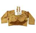 Golden Color Three Quarter Sleeve Blouse For Women. 