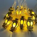 Golden Metal Hurricane Fairy Light 20 Pcs Decorative Home Decor Fairy Light. 