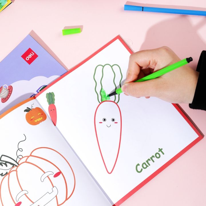 Deli%20EN046%20Coloring%20Book%20Drawing%20Book%20For%20School%20Supplies%20250*176mm,12sheets%20-%20Image%204