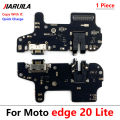 For Motorola Moto Edge 20 Lite S Pro 30 Neo Fusion Ultra Plus 2021 USB Charging Port Dock Charger Connector Board Flex Cable. 