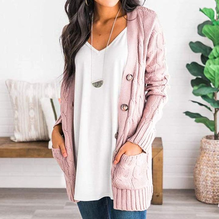 Women%20Casual%20Cardigans%202022%20Fall%20Winter%20Twsited%20Sweater%20Cardigan%20Button%20Up%20Knitted%20Jackets%20Oversized%20Sweater%20Tops%20-%20Image%204