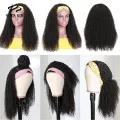 UNice Fashion Afro Kinky Curly Half Wigs for Black Women 150 Density Afro half Wig Kinky Curly Human Hair Wig. 