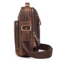 CONTACT'S Crazy Horse Leather Men's Shoulder Bag Vintage Messenger Bags Men Bolsos Male Crossbody Bags Man's Handbag Sling Bag.