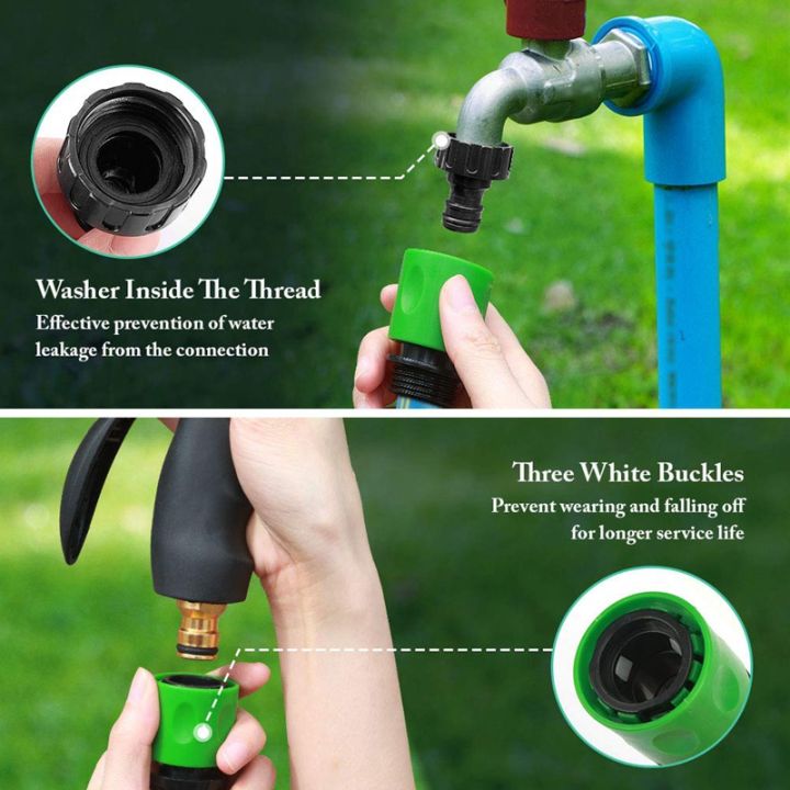 Garden%20Quick%20Connect%20Release%20Water%20Hose%20Fittings%20Plastic%20Connectors,%20Male%20&%20Female%203/4%20Inch%20GHT%2010Pcs%20-%20Image%202