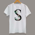 Synthetic Alphabet S T-Shirt For Men - Innovative & Qualityful Easy To Care Long-Lasting - Round Neck and Perfect Casual Wear - Suitable for All Season. 