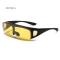 Square Photochromic Polarized Sunglasses Men Women Side Shield Flip Up Driving Sun Glasses Night Vision Goggles Eyewear glasses.
