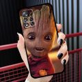 Marvel Groot Cute For Xiaomi Redmi Note 12 11 11T 10 9 8 7 6 5 4 Pro 5G 4G Silicone Soft Shockproof Black Phone Case Coque Capa. 