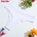 Pack of 1-Ladies Lace Panty Thongs G String Underwear Girls Comfortable Women Popular Stripe Cotton Lingeries. 