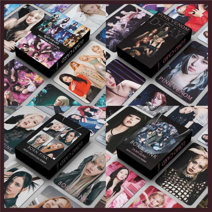 55pcs/box Kpop Blackpink Born Pink Album Photo Cards Lomo Card Jennie Photocard