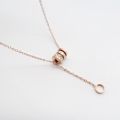 Titanium Steel Necklace Kalung Classy Gold Layer Pedant Ins Simple Minimalist Women Fashion Non faded 高级感小蛮腰钢钛项链防水不褪色. 