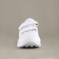 School White Pu Leather Junior Boy'S Shoe. 