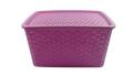 Plastic storage basket.