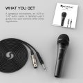 Fifine Dynamic 1/4'' Connection Vocal Microphone for Speaker Family Karaoke Small stage with On/Off Switch k6. 