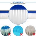 Pool Brush, Swimming Pool Wall & Tile Brush 18 Inch Swimming Pool Cleaning Pole Brush Head Replacement Brush,Blue.