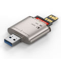 New NM Card Reader Multifunctional USB Computer SD Dual Card Metal 2-in-1 Card Reader Factory Wholesale. 