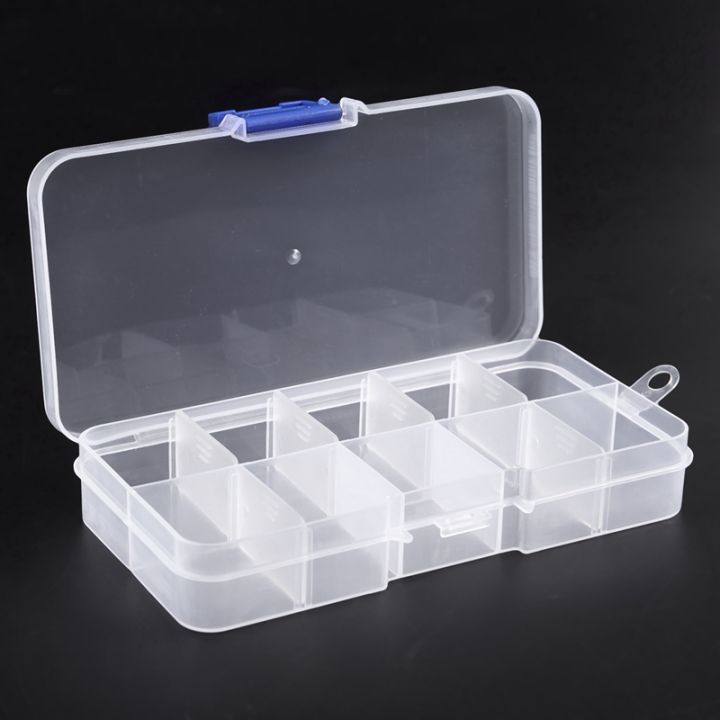 2X%2010%20Compartment%20Plastic%20Storage%20Box%20Transparent%20for%20Pearl%20Pin%20Jewelry%20Tools%20Small%20Accessories%20-%20Image%207