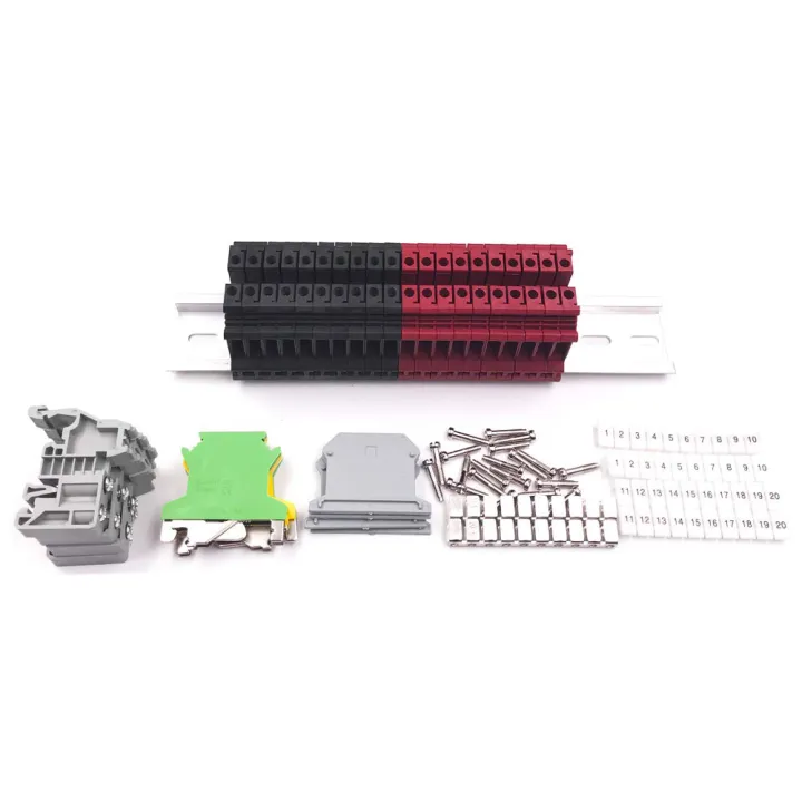 Durable%20DIN%20Rail%20Terminal%20Blocks%20Kit%20Terminal+Ground%20Blocks+Aluminum%20Rail+End%20Brackets+End%20Covers+Jumpers%20Kits%20-%20Image%203